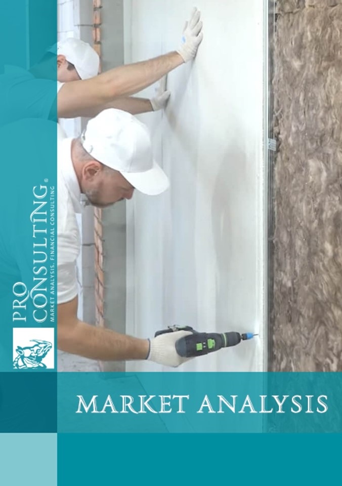 Market research report on gypsum plasterboard in Poland and Romania. 2021-2023 years